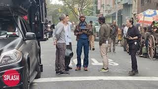 Timothée Chalamet Sprints With A Bag Filming "Marty Supreme" And Chats With Director Josh Safdie