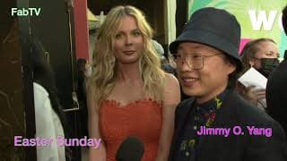 Jimmy O. Yang arrives in style at the Easter Sunday premiere!