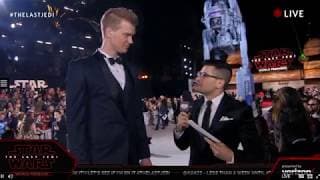 Joonas Suotamo (New Chewbacca Actor) interview - Star Wars The Last Jedi Red Carpet World Premiere