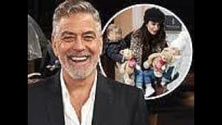 George Clooney reveals a hilarious Santa trick he does when his six-year-old twins Alexander, Ella