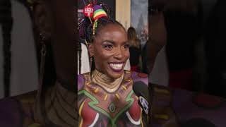 Janeshia Adams-Ginyard is with On The Red Carpet talking about her Black Panther 2 premiere fashion.
