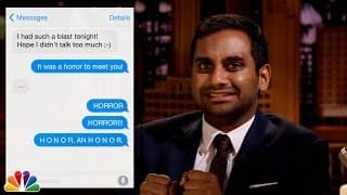 First Textual Experience with Aziz Ansari
