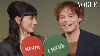 Stranger Things Stars Natalia Dyer & Charlie Heaton Play “Never Have I Ever” | British Vogue