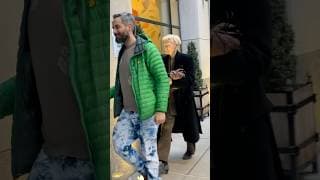 Tilda Swinton and Sandro Kopp take a stroll in NYC! #tildaswinton #fashion #streetstyle