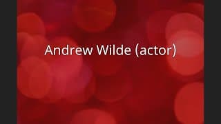 Andrew Wilde (actor)