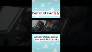 Sly Stallone paid stubtman Simon Crane to ziplike between planes ✈️✈️ #stuntman #sly #stunt #real
