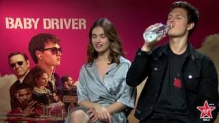 Lily James and Ansel Elgort talk about his kissing skills in Baby Driver