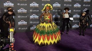 Janeshia Adams-Ginyard "Black Panther" World Premiere Purple Carpet