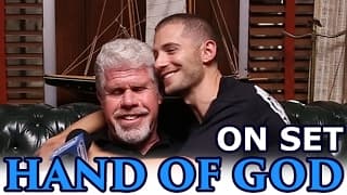 HAND OF GOD's Ron Perlman & Julian Morris Bond On Set