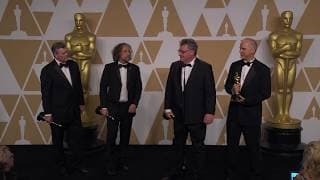 John Nelson, Gerd Nefzer, Paul Lambert and Richard R. Hoover Oscars Backstage Interview 2018
