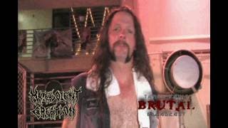 Brett Hoffman of Malevolent Creation doing Show ID for TB Brutal Broadcast