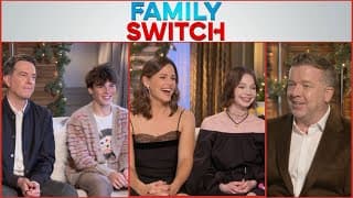 FAMILY SWITCH Interview! Jennifer Garner, Emma Myers, Ed Helms Brady Noon McG + Emma Talks Wenclair!