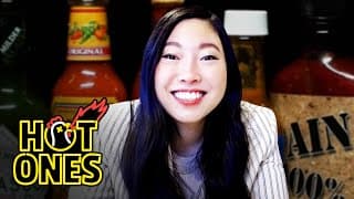Awkwafina Gets Hot and Cold While Eating Spicy Wings | Hot Ones