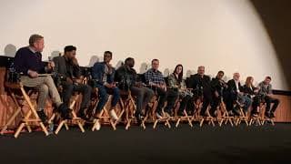 黑豹 BLACK PANTHER Q&A with Joe Robert Cole, Chadwick Boseman, Daniel Kaluuya, Sarah Finn and crew.