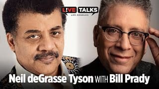 Neil deGrasse Tyson in conversation with Bill Prady at Live Talks Los Angeles.