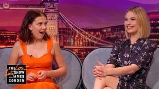 Lily James & Millie Bobby Brown Are Very Superstitious - #LateLateLondon