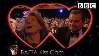 Leonardo DiCaprio and Dame Maggie Smith on Kiss Cam | The British Academy Film Awards 2016 - BBC