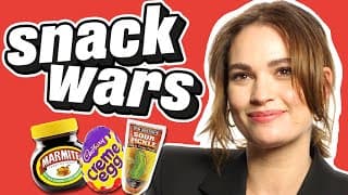 Lily James Has The Best Time Comparing American and British Snacks | Snack Wars
