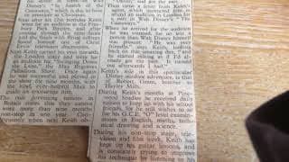 Vintage ephemera 1962 article actor keith hamshere