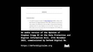 Audio version of Stephen Cragg KC Opinion of the Data Protection and Digital Information Bill 2023