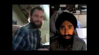 Sandro Kopp and Waris Ahluwalia Skype portrait painting session